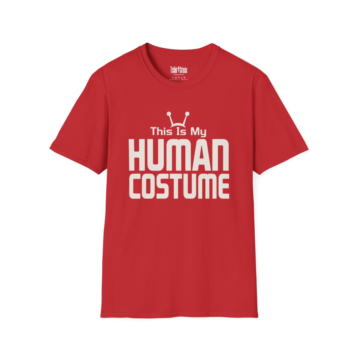 This Is My Human Costume Halloween T-Shirt in Red