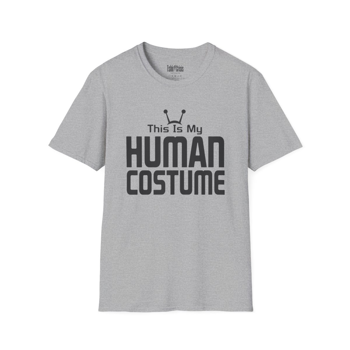 This Is My Human Costume Halloween T-Shirt in Sport Grey