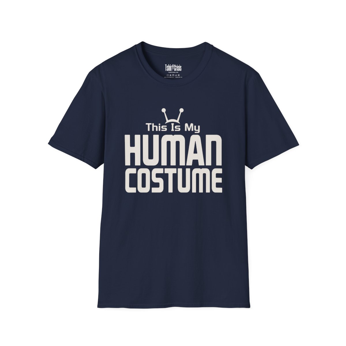 This Is My Human Costume Halloween T-Shirt in Navy