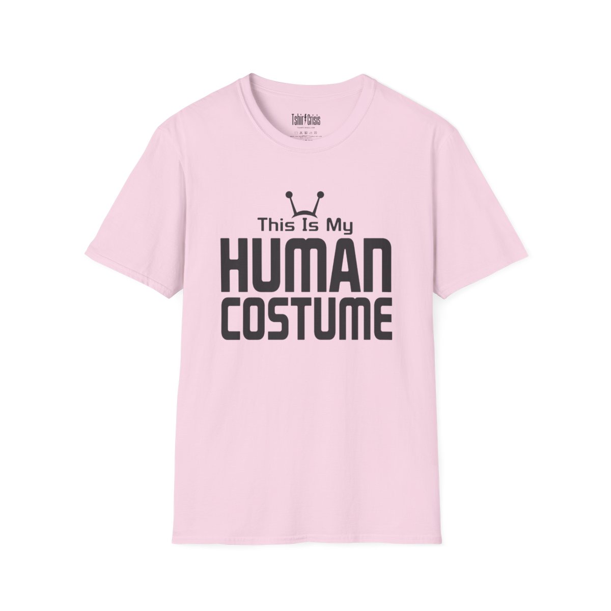 This Is My Human Costume Halloween T-Shirt in Light Pink