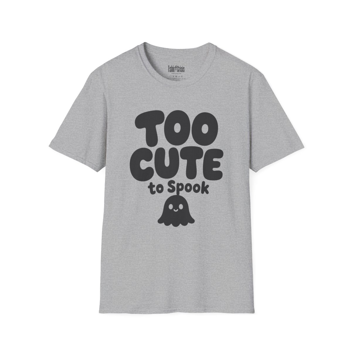 Too Cute to Spook Halloween T-Shirt in Sport Grey