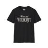 Wine and Witchcraft Halloween T-Shirt in Black