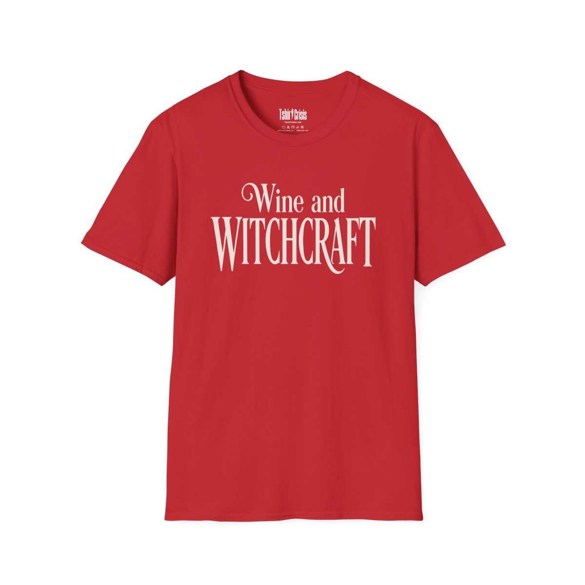 Wine and Witchcraft Halloween T-Shirt in Red