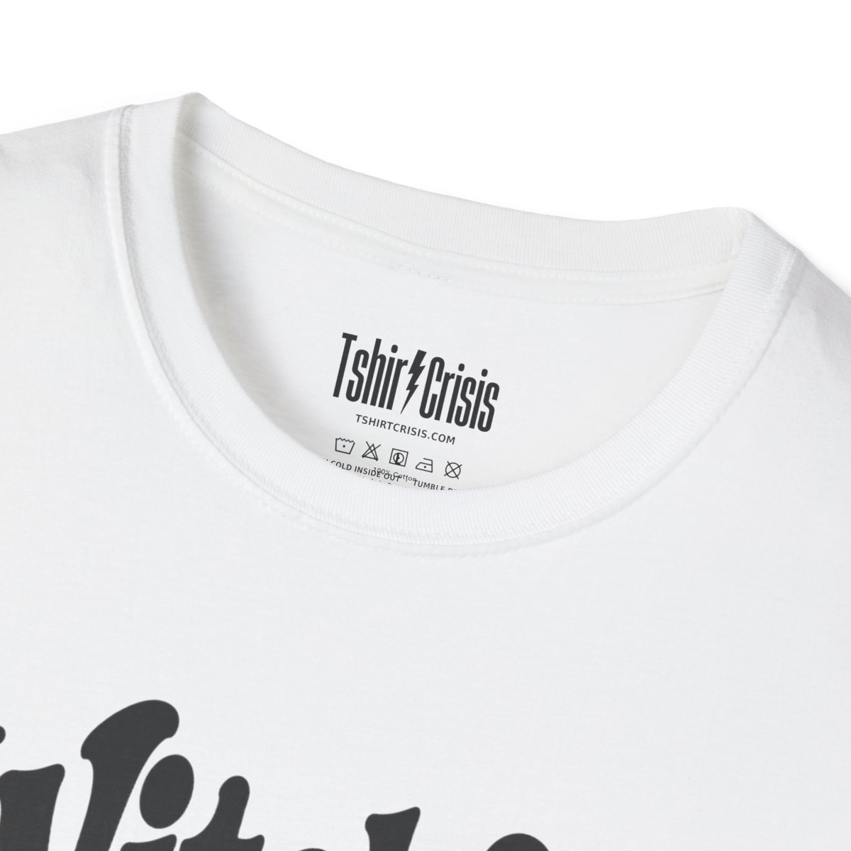 Witchful Thinking Halloween T-Shirt in White, branded inside neck label