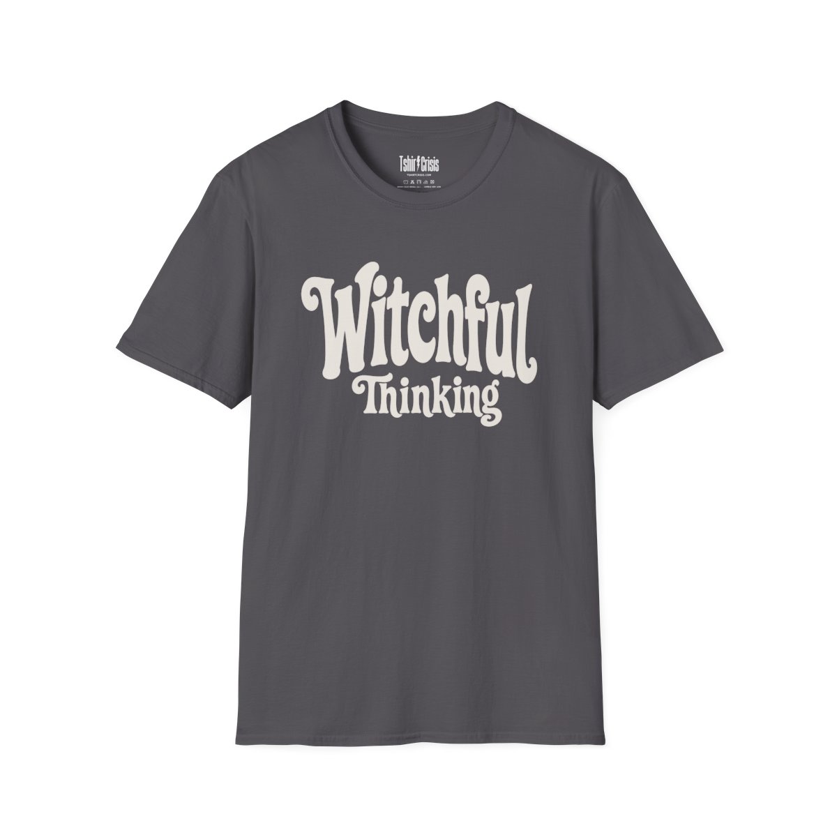 Witchful Thinking Halloween T-Shirt in Charcoal
