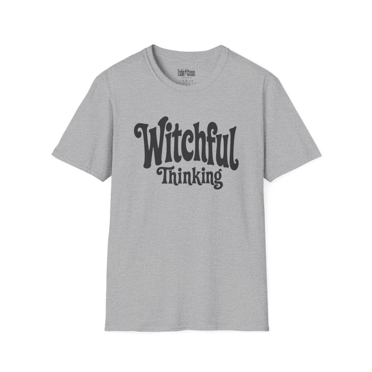 Witchful Thinking Halloween T-Shirt in Sport Grey